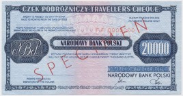 Czek podróżniczy NBP na 20.000 zł - SPECIMEN 
Grade: UNC/AU 

POLAND BONDS SHARES HWP