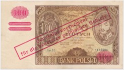 100 złotych 1934 z ORYGINALNYM przedrukiem GG Naturalny stan zachowania bez poprawek konserwatorskim. Wizualnie bardzo atrakcyjny egzemplarz z bardzo ...