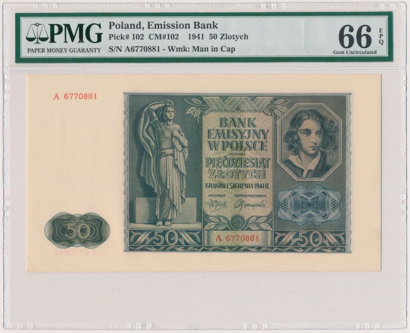 50 złotych 1941 - A Piękna, wyselekcjonowana sztuka.&nbsp; Reference: Miłczak 10...