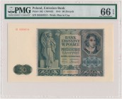 50 złotych 1941 - B Wyselekcjonowany egzemplarz ze zbioru literkowego.&nbsp; Reference: Miłczak 102
Grade: PMG 66 EPQ 

POLAND POLEN