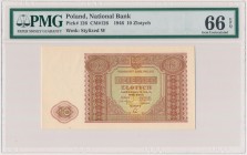 10 złotych 1946 Reference: Miłczak 126
Grade: PMG 66 EPQ 

POLAND POLEN