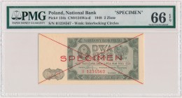 2 złote 1948 - SPECIMEN - B Reference: Miłczak 134Wb
Grade: PMG 66 EPQ 

POLAND POLEN