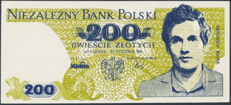 Solidarność, 200 złotych 1986 Zbigniew Bujak Pozycje tego typu szerzej omówione ...