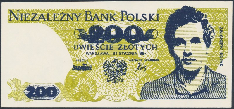 Solidarność, 200 złotych 1986 Zbigniew Bujak Pozycje tego typu szerzej omówione ...