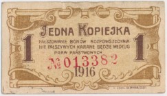 Częstochowa, 1 kopiejka 1916 Reference: Podczaski R-051.B.1.c
Grade: ~XF 

POLAND POLEN GERMANY RUSSIA NOTGELDS