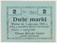 Gutów, 2 marki 1920 Reference: Podczaski P-044.3.a
Grade: UNC/AU 

POLAND POLEN GERMANY RUSSIA NOTGELDS