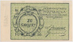 Koło, 20 groszy 1916 Druk normalny - nie odwrotka.&nbsp; Reference: Podczaski R-136.B.2.b
Grade: AU 

POLAND POLEN GERMANY RUSSIA NOTGELDS