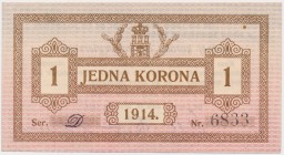 Lwów, 1 korona 1914 Ser.D Reference: Podczaski G-203.A.1.c
Grade: XF+ 

POLAND POLEN GERMANY RUSSIA NOTGELDS