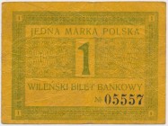 Wilno, Wileński Bank Handlowy, 1 marka 1920 Reference: Podczaski R-481.1
Grade: VF 

POLAND POLEN GERMANY RUSSIA NOTGELDS