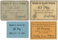Birkenhain (Brzeziny Śląskie), Tichau (Tychy), Sohrau (Żory), 10 i 50 pfg 1917-1920 (4szt) 
Grade: VG-UNC 

POLAND POLEN GERMANY RUSSIA NOTGELDS