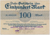 Bunzlau (Bolesławiec), 100 mk 1922 Reference: Muller 710.1
Grade: F+ 

POLAND POLEN GERMANY RUSSIA NOTGELDS