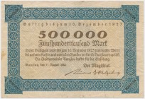 Bunzlau (Bolesławiec), 500.000 mk 1923 Reference: Keller 666.b
Grade: F 

POLAND POLEN GERMANY RUSSIA NOTGELDS