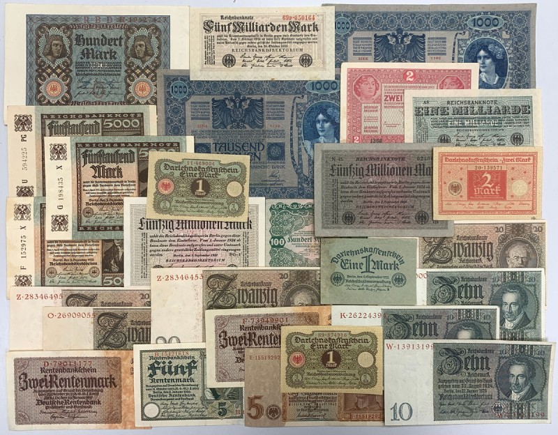 Germany, Austria - set of banknotes (27pcs) 
Grade: XF-UNC