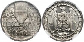 Próba NIKIEL 10 złotych 1971 Powstanie Śląskie - Medal Reference: Parchimowicz P 278.a
Grade: NGC MS67 

POLAND POLEN