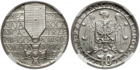 Próba NIKIEL 10 złotych 1971 Powstanie Śląskie - Medal Reference: Parchimowicz P 278.a
Grade: NGC MS64 

POLAND POLEN