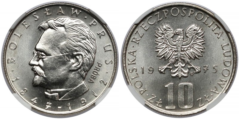 Próba NIKIEL 10 złotych 1975 Bolesław Prus Reference: Parchimowicz P 286.a
Grad...