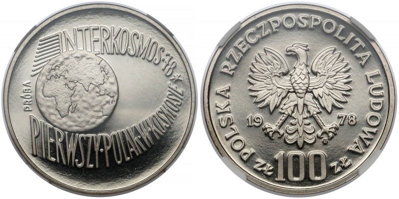 Próba NIKIEL 100 złotych 1978 Interkosmos Reference: Parchimowicz P.384.b
Grade...