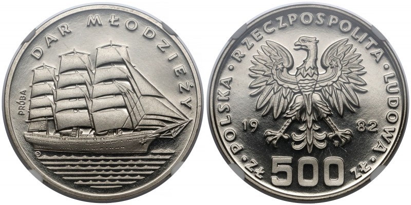 Próba NIKIEL 500 złotych 1982 Dar Młodzieży Reference: Parchimowicz P 458.b
Gra...