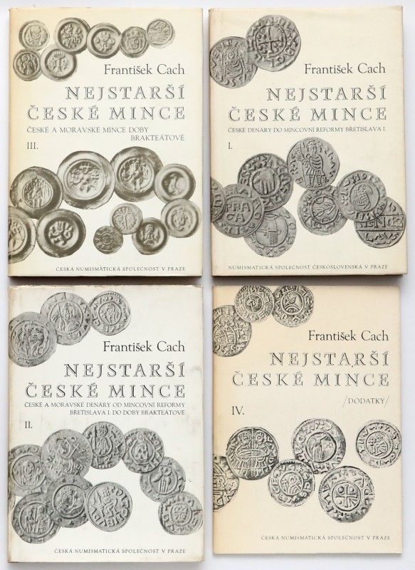 Najstarsze czeskie monety, Tomy I-IV, Franciszek Cach Jeden z referencyjnych kat...