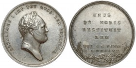 Medal na utworzenie Królestwa Polskiego 1815 - SREBRO (Majnert) Rzadka pozycja. Efektowny medal zaprojektowany i wykonany dla cara Aleksandra I, w pod...