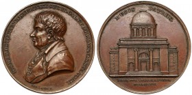 Medal otwarcie biblioteki Ossolińskich we Lwowie 1817 r. Pozostałości dawnego lakieru na powierzchni. 
 Medal wybity dla upamiętnienia przekazania na...