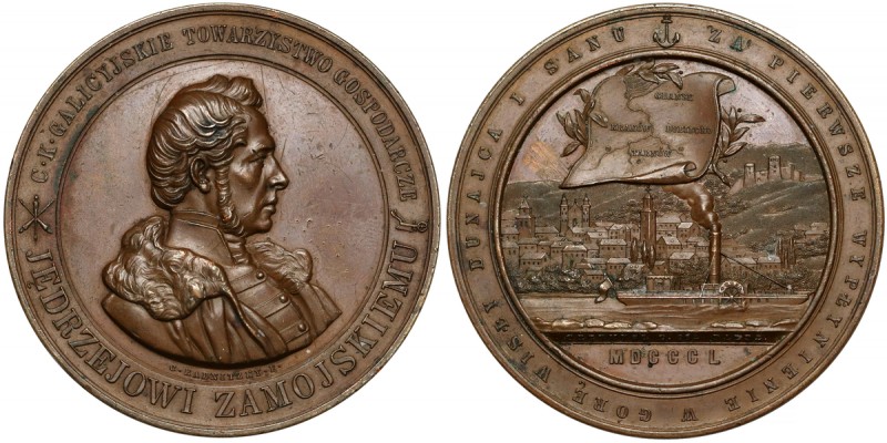 Medal Jędrzej Zamojski 1850, Galicja (Radnitzki) Medal ładnej prezencji, ale z z...