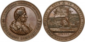 Medal Jędrzej Zamojski 1850, Galicja (Radnitzki) Medal ładnej prezencji, ale z zadrapaniami na rewersie. Medal wybity na zlecenie Galicyjskiego Towarz...