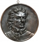 Medalion (15.5cm) Tadeusz Kościuszko Plakieta o wysokim reliefie, prezentująca Tadeusza Kościuszkę. Specyficzna technika wykonania. Zewnętrznie jest t...