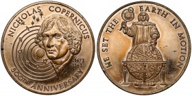 Mikołaj Kopernik, Medal 500-lecie urodzin 1473-1973 Brąz, średnica 38,7 mm, waga 24 g.&nbsp; 
Grade: XF 

POLAND POLEN MEDAILE