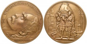 Medal Józef Piłsudski, Rocznica Śmierci 1936 r. Autorstwa St. Kazimierza Ostrowskiego. Brąz, średnica 60,0 mm, waga 96,5 g.&nbsp; Reference: Strzałkow...