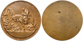 Medal jednostronny LIMANOWA - TARNÓW - GORLICE 1915 Medal autorstwa Franciszka Mazury. Awers: Kawalerzysta na koniu stojący przed mogiłą żołnierską, n...
