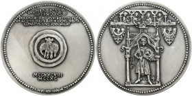 Medal SREBRO seria królewska - Henryk IV Probus (3'd) Nakład 102 sztuki. Srebro, średnica 70 mm, waga 148.2 g Reference: Paszkowycz 133/85
Grade: UNC...