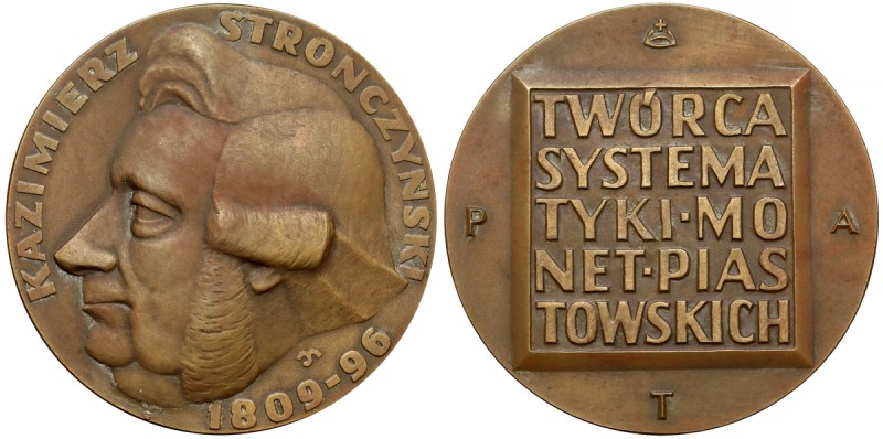 Medal Kazimierz Stronczyński / Twórca systematyki monet piastowskich 1968 r. Mat...