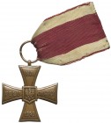 Krzyż Walecznych 1943 Krzyż Walecznych z datą '1943' wykonany w Moskiewskich Mechanicznych Zakładach Matryc NKPS. Brąz. Wymiary: 43,2 x 47,5 mm. Niezw...