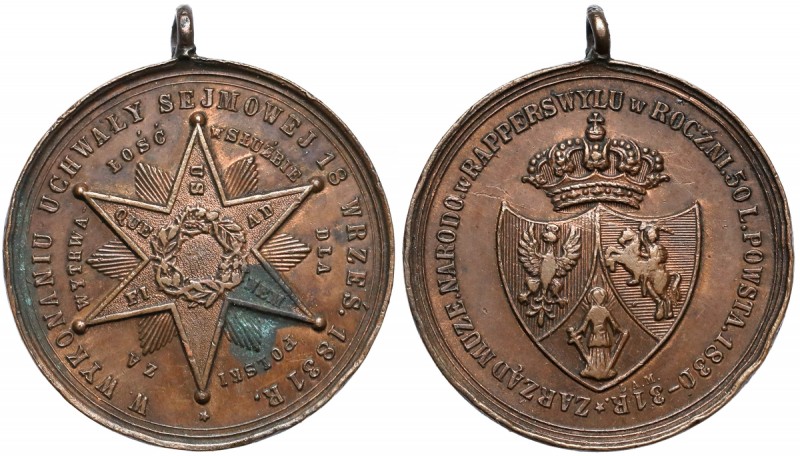 Medal z Gwiazdą Wytrwałości Powstania listopadowego - w jego 50. Rocznicę (1881)...