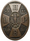 Odznaka, 2 Pułk Piechoty Legionów - Sandomierz Odznak jednoczęściowa, niesygnowana. Tombak srebrzony. Srebrzenie naturalnie starte od noszenia na stro...