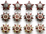 Rosja sowiecka - zestaw srebrnych odznak (12szt) Odznaki wykonane w srebrze.&nbsp; 

ORDERS DECORATIONS BADGES POLEN POLAND RUSSIA RUSSLAND