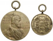 Niemcy, medale, zestaw (2szt) Zestaw zawierający dwa odznaczenia z okresu przedwojennego. Na odznaczeniach widać ślady noszenia, jeden czyszczony.&nbs...