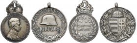 Austro-Węgry, Medale Wojskowe - Zestaw (2szt) W skład zestawu wchodzi:&nbsp; Medal Zasługi Wojskowej (Signvm Lavdis)
 Medal Pamiątkowy Wojny 1914-191...