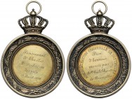 Francja, Nagroda Administracji Miejskiej Dottignies 1890 Srebro złocone (?), wymiary 89,0-64,3 mm, waga 21,12 g.&nbsp; 
 

ORDERS DECORATIONS BADGE...