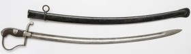 Pruska szabla artyleryjska n/A, tzw. „mały blicher” Wymiary:&nbsp; długość całkowita (z pochwą) 92 cm długość całkowita (bez pochwy) 89.5 cm długość g...