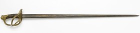 Francja - pałasz lekkiej kawalerii model 1882 Wymiary:&nbsp; długość głowni 86.5 cm
 długość całkowita 102.5 cm Uchwyt rękojeści drewniany karbowany ...