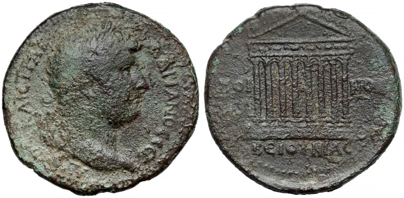 Koinon of Bithynia / Bitynia, Hadrian (117-138 n.e.) Ae Awers: Głowa cesarza w w...