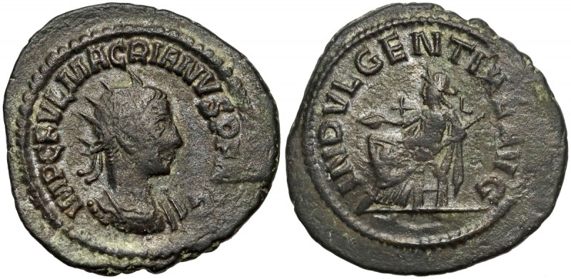 Makrianus (260-261 n.e.) Antoninian Awers: Popiersie cesarza w koronie promienis...