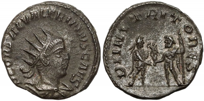 Saloninus (258-260 n.e.) Antoninian Awers: Popiersie cesarza w koronie promienis...