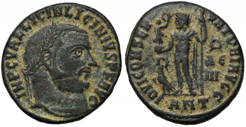 Licyniusz I (308-324 n.e.) Follis, Antiochia Awers: Głowa cesarza w wieńcu lauro...