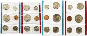 USA, Zestawy rocznikowy 1979-D, 1980-P (2szt) Monety powszechnego obiegu w stanach menniczych w oryginalnych zgrzewkach.&nbsp; 

WORLD COINS - AMERI...