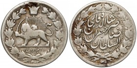 Iran, 2000 dinars AH1303 (1885/6), 2 kran Srebro, średnica 27,4 mm, waga 9,00 g.&nbsp; 
Grade: VF 

WORLD COINS - ASIA Iran