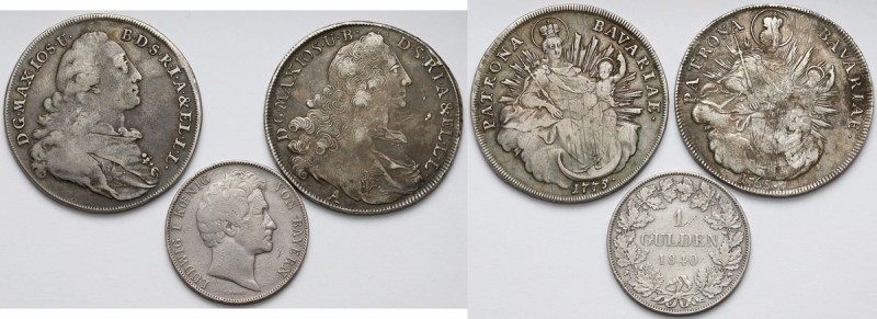 Bayern - 3 Stücke - Taler 1765 und 1775 + Gulden 1840
Bawaria - zestaw 3 szt. -...