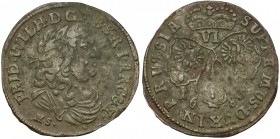 Brandenburg-Preussen, Friedrich Wilhelm (1640-1688), 6 Groschen 1683
Brandenburgia-Prusy, Fryderyk Wilhelm (1640-1688), Falsyfikat z epoki? Szóstaka ...
